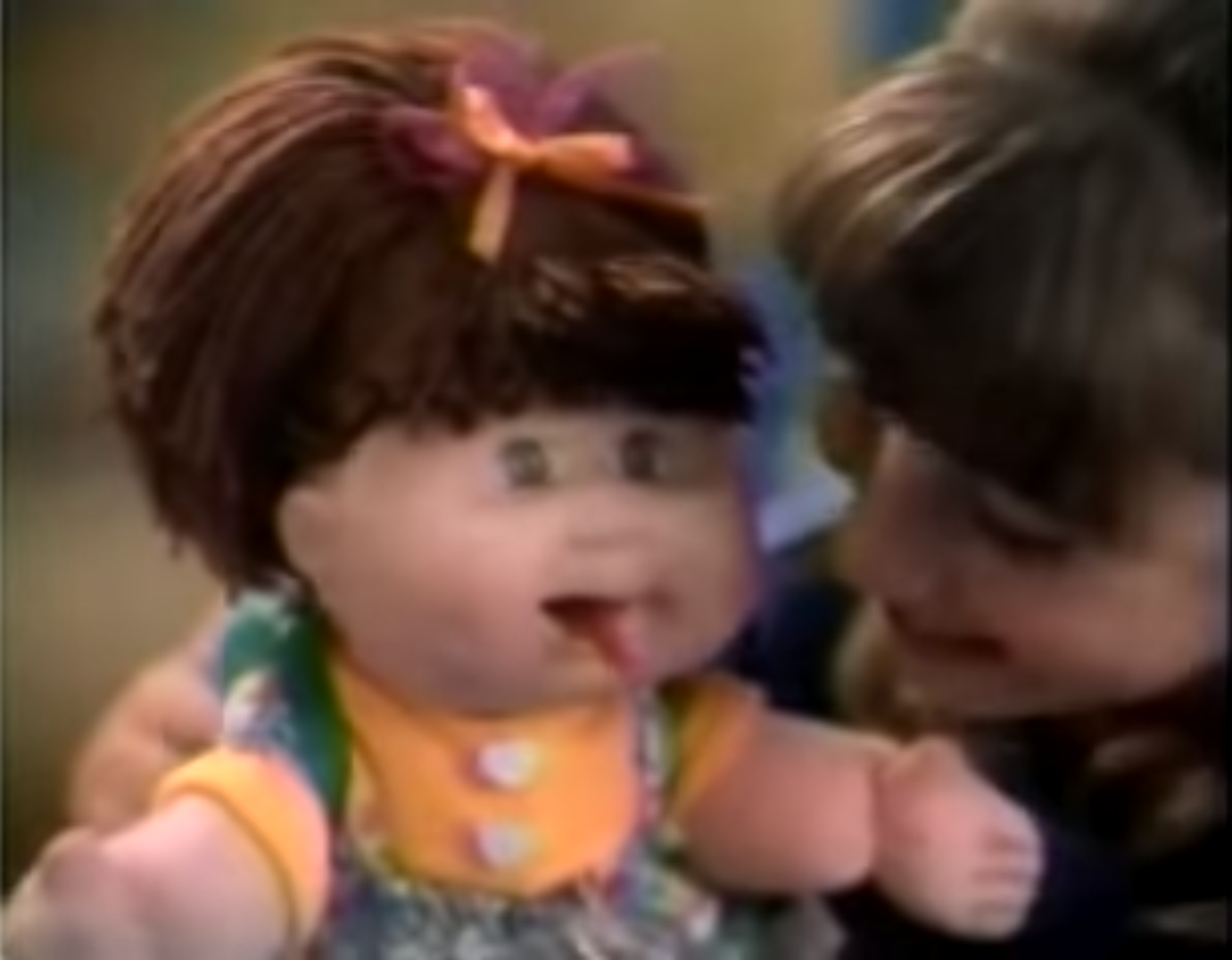 cabbage patch doll eating hair