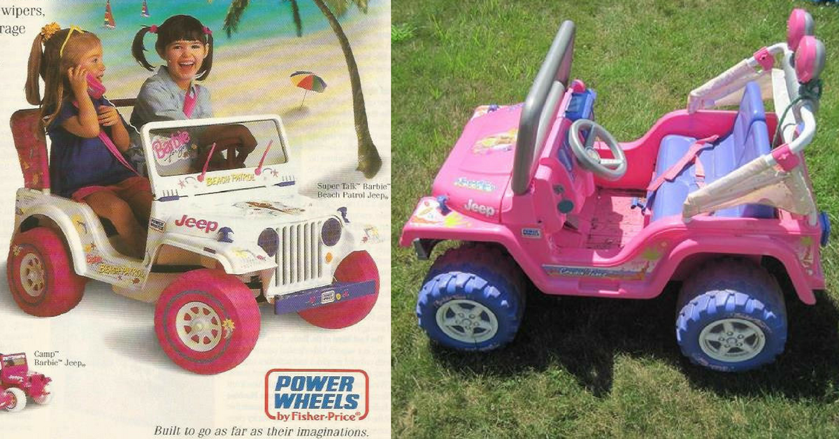 pink and purple barbie jeep