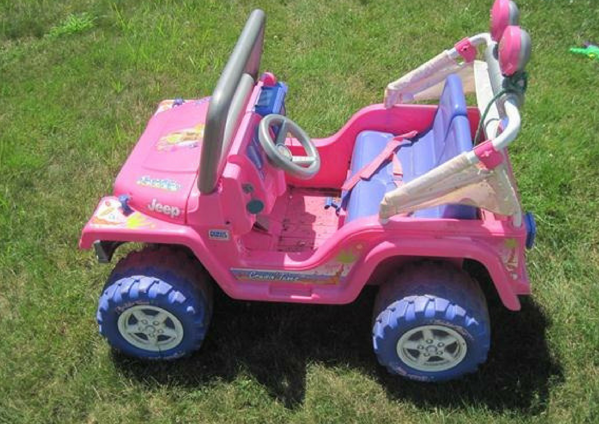 pink and purple barbie jeep