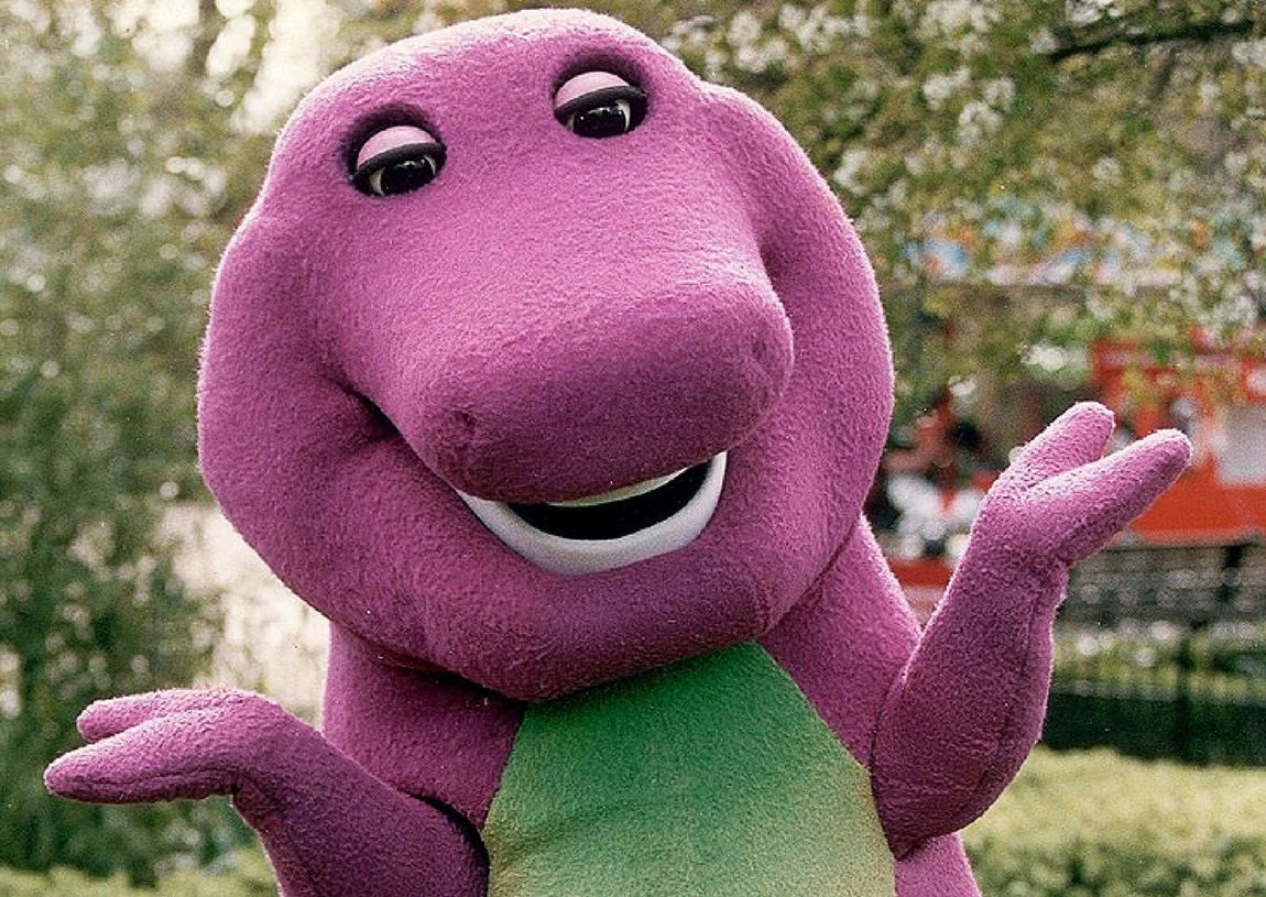 the guy in the barney costume