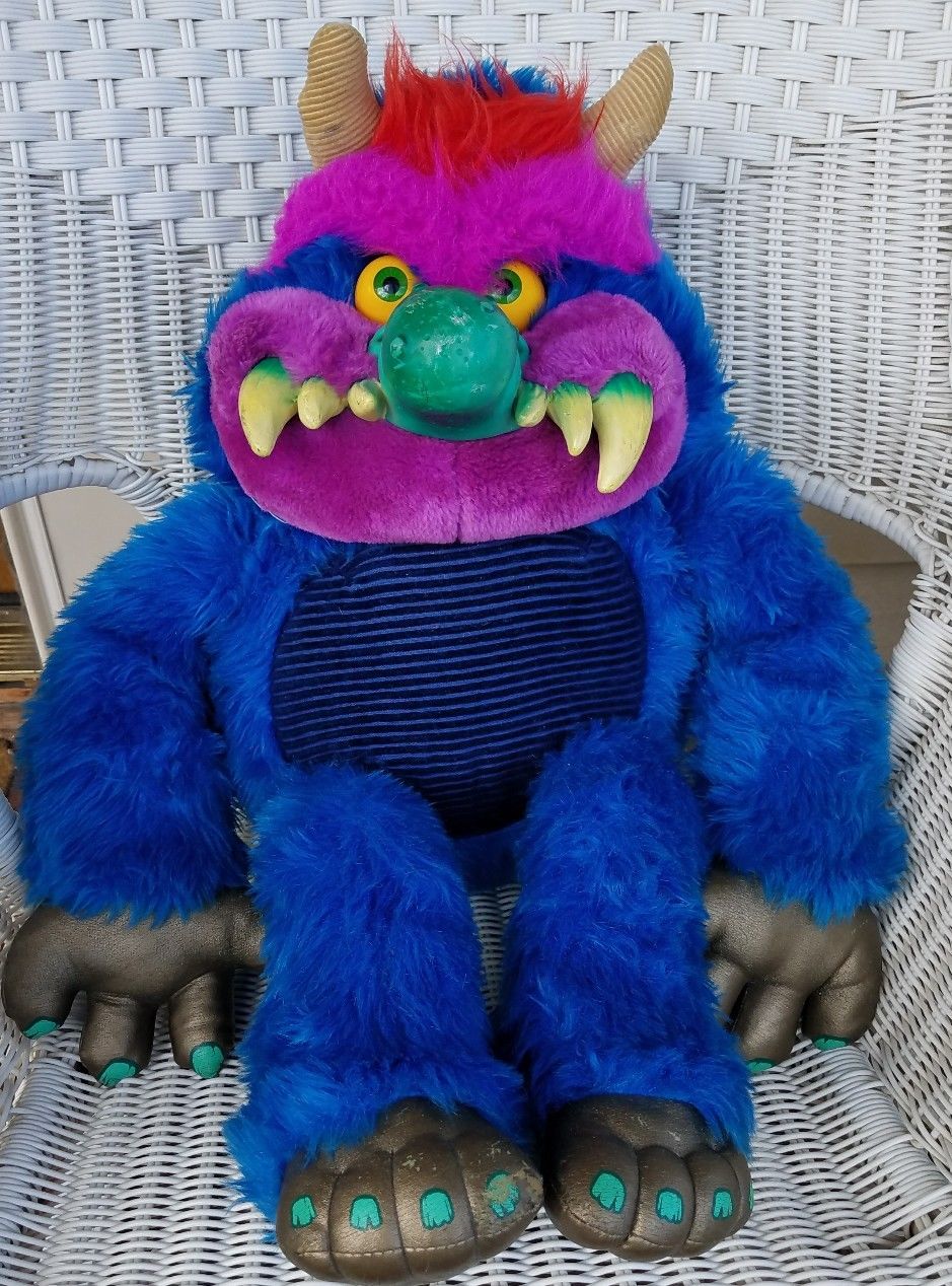 blue monster stuffed animal 80s