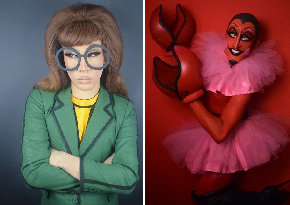 Drag Queen Transforms Herself Into 90s Cartoon Characters